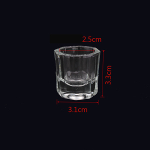 IMAGNAIL Small Acrylic Liquid Powder Dappen Dish Crystal Glass Cup for Acrylic Nail Art