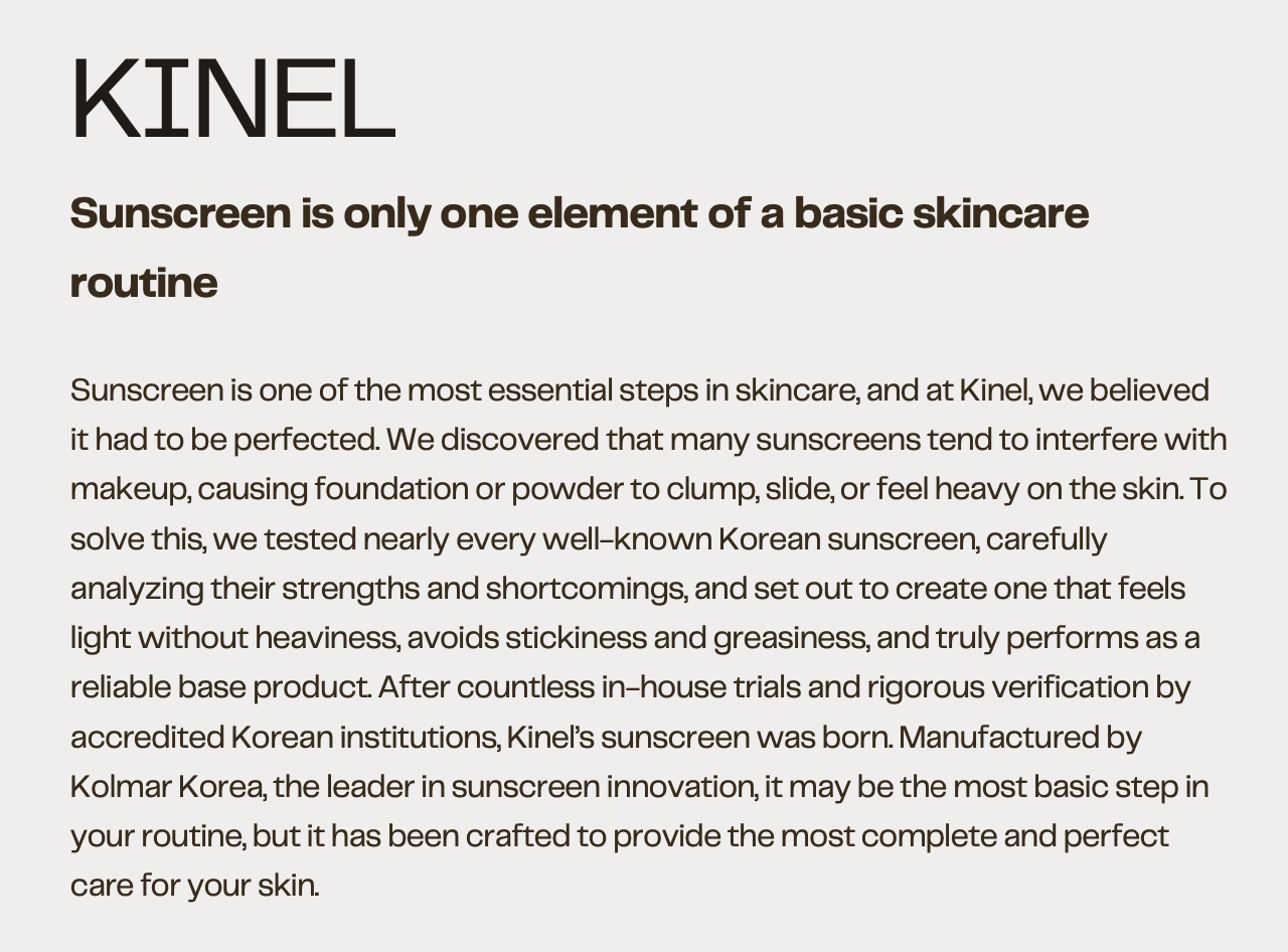 [Kinel] Kinel Premium Sunguard Cauliflower Daily Sun Cream 50ml
