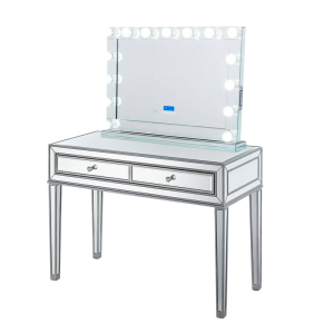 Latest Design Hollywood Makeup Table With Vanity Lighted Mirror Lights