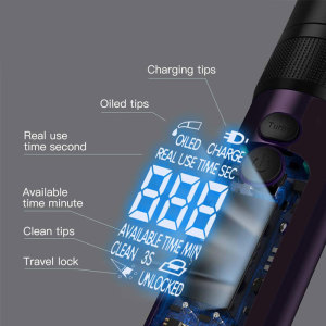 LED Display Professional Electric Hair Clipper Dual Charging Method Hair Cutter Machine Hair Trimmer