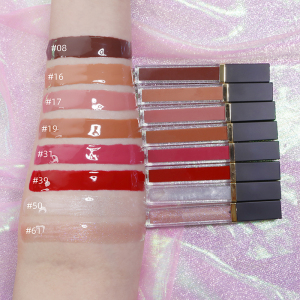 M4 2021 lip gloss pigment glitter clear nude  lipgloss private label clear lip gloss plumping shimmer lip gloss