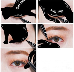 Makeup Tool Drawing Eyeliner & Eyeshadow Stencils Cartoon Eyeliner Reusable Model Black Cat Liner