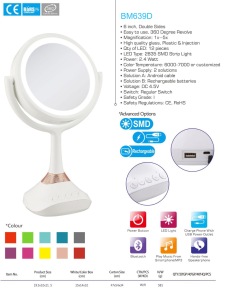 mirror with led lights makeup mirror bluetooth and music play