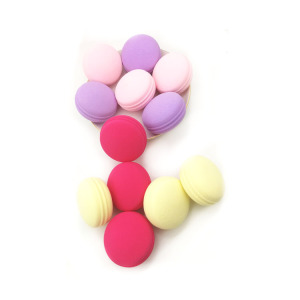 New design Latex free Macaron cosmetic puff make up sponge blender
