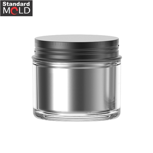 Plastic Double Layer Cream Jar 75ml and Cosmetic Cream Jar 75ml and cream jar with aluminium cap