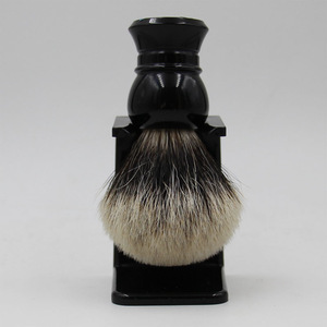 Private label Badger Hair Shaving Brush with drip stand, plastic drip stands shaving