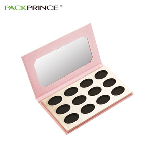 Private Label Cosmetic Custom Pink Paper Pan Cardboard Your Oem Brand Packaging Empty Eyeshadow Palette