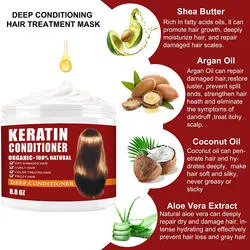 Private Label Deep Conditioner Organic 100% Natural Keratin Hair Mask