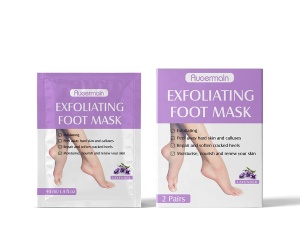 Private Label Lavender Peeling Mask Feet Skin Care Socks Exfoliating Foot Mask