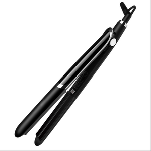 PTC Ceramic Titanium-Plated Flat Iron Hair Straightener and Hair Curler Tool 2 in 1 Straightening Curling Iron with Dual Voltage
