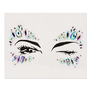 Rhinestone Mermaid Face Jewels Tattoo BODY STICKERS Crystal Tears Gem Stones Bindi Temporary Stickers