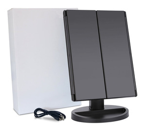 Tri-fold Makeup Mirror with Light  Led Folding Mirror