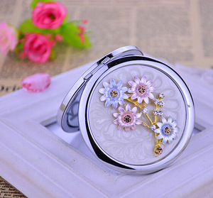 wholesale cosmetic mirror venetian compact mirror engraved pocket mirror