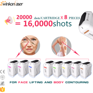 Winkonlaser 20000 Shots 3D Hifu Face Body Lift HIFU Machine 8 Cartridges 11 Lines Portable HIFU Anti-Wrinkle Machine