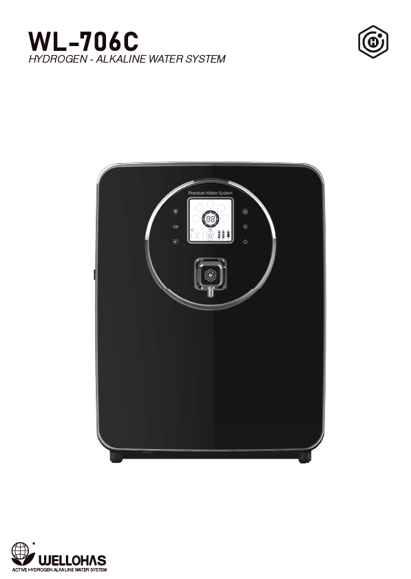 WL-706T Ionize Alkaline Hydrogen Generator + Tankless Direct pipe RO MEMBRAINE PURIFIER