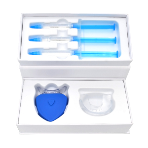 Your teeth can be as white as Christmas 100% natural teeth whitening PAP gel syringe blue light in box