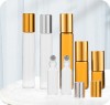 10ml Amber glass Roll-On Bottle with Steel roller and Gold Aluminum cap for essential oil