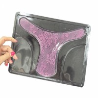 White lace crystal T-shaped intimate care body mask