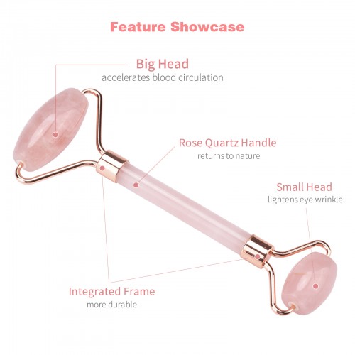 Anti aging beauty tool Rose quartz roller