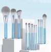 13pcs/set Blue Makeup brushes whole set Big Powder Blusher sculpting Eyeshadow make up kit smudge highlighter eyebrow lip brush