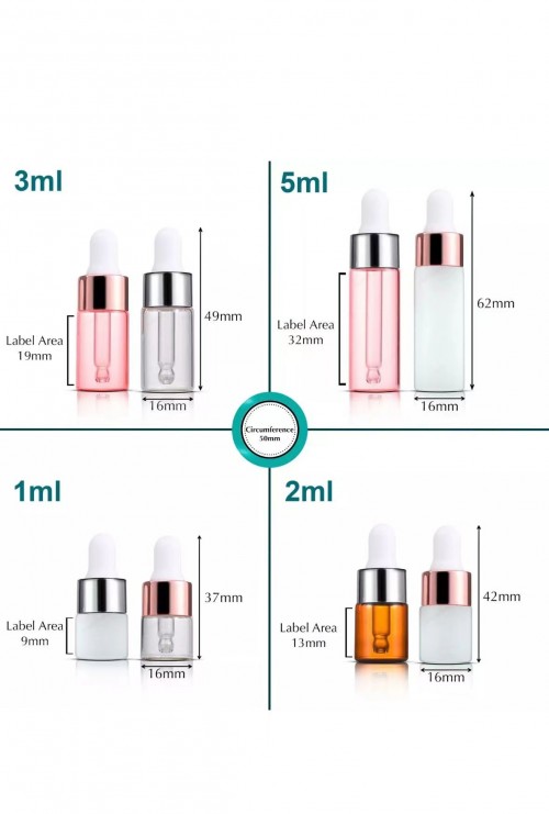 10ml Amber glass Roll-On Bottle with Steel roller and Gold Aluminum cap for essential oil