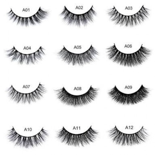 Real Siberian 3D Full Strip False Eyelasl Mink Lashes