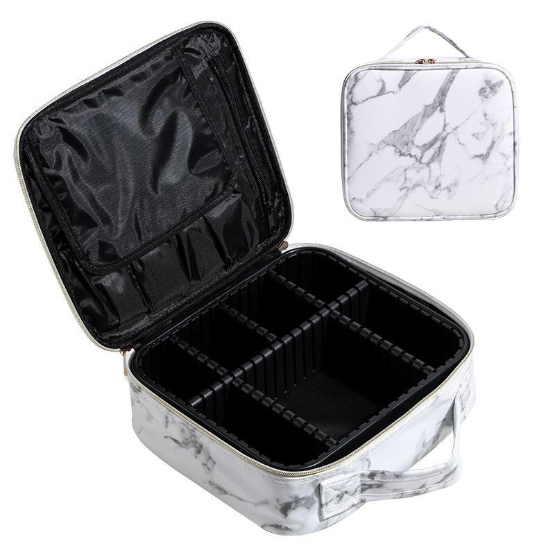 Large Marble Multifunctional Portable Makeup Case for Professional Makeup Artists