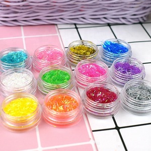 12 colors Pretty Nail Designs Laser Nail Glitter Nail Art Supplies