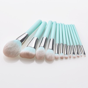 2020 hot sale 11PCS Blue Makeup Brush Set Concealer Eyeshadow Powder Brush Makeup Cosmetics Tools