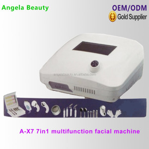 A-X7 Professional microcurrent galvanic facial machine 7 in 1 beauty spa salon equipments