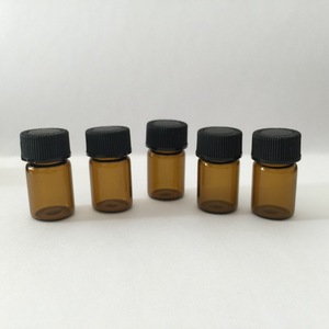 amber color empty 1ml(1/4 dram) essential oil bottle with stainless steel roller ball for cosmetics packaging