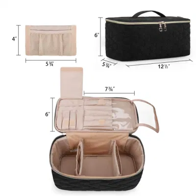 Beauty Vinyl Vanity Toiletry Make up Makeup Cosmetic Case