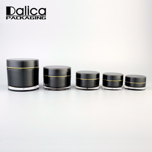 classic 0.5oz 1oz 2oz 4oz 8oz black round empty acrylic cosmetic jar