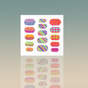 custom colorful vinyl foil nail sticker nail art design