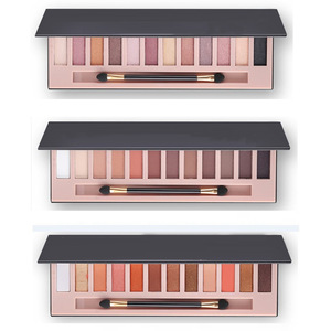 Custom packaging with logo Beauty design cosmetics makeup bright 12 color eyeshadow palette