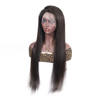 Factory Wholesale Good Selling Virgin Human Hair Natural Bone Straight 360 Full HD Transparent Lace Front Wigs for Black Woman