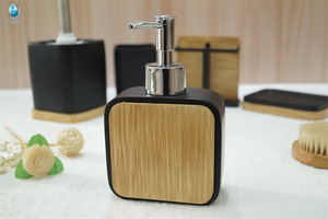 Fashion washroom accessories eco-friendly and natural polyresin bathroom set bath set