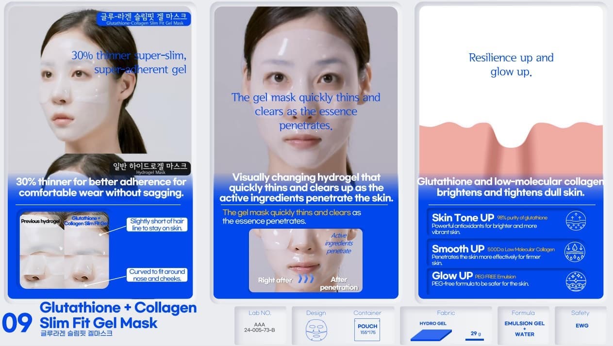 Glutathione + Collagen Slim Fit Gel Mask