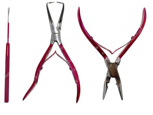 Hair extension Pliers set Pink