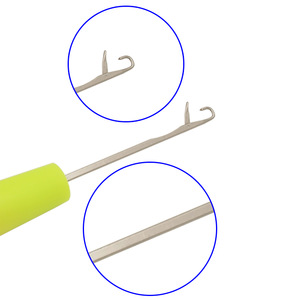 Hair Styling Tools Plastic Handle and Metal Needles Hair Extension Weaving Hook
