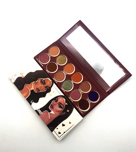 High pigment makeup eye shadow pallet private label 12 color eyeshadow palette