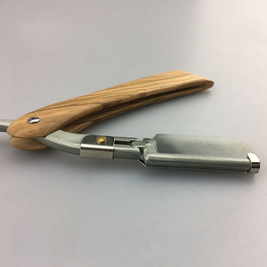 High quality OEM shaving barber razor with wooden handle