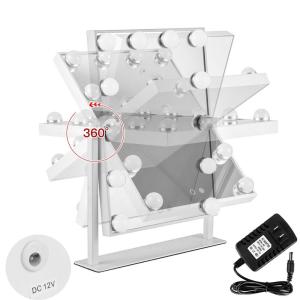 Hollywood Style LED bulbs makeup mirror with cool white dimmable led lights