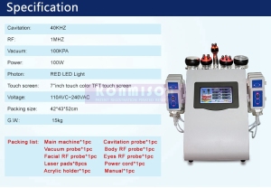 Hot 6 in 1 RF Machine 40 Khz Cavitation Machine Vacuum Slimming machine