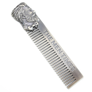 IN STOCK Hot Sale Luxury Zinc Alloy Metal Beard Comb