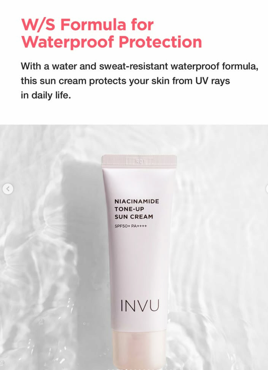INVU Niacinamide Tone-up Sun Cream