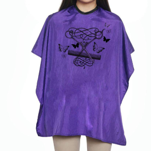 multicolor polyester logo customized hair  salon kids haircut barber hairdressing  cape