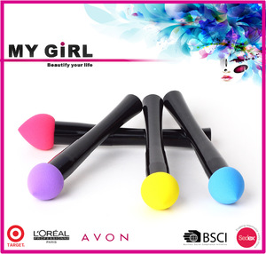 MY GIRL make up brush powder puff New Beauty cosmetic puff , Sponge long handle powder puff