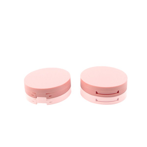 Private Label Custom Pink Empty Blush Compact Powder Case / Empty Compact Powder Case With Mirror