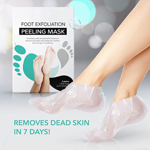 Private label Foot Peel Mask 2 Pack, Peeling Away Calluses and Dead Skin Cells, Make Your Feet Baby Soft, Exfoliating Foot Mask